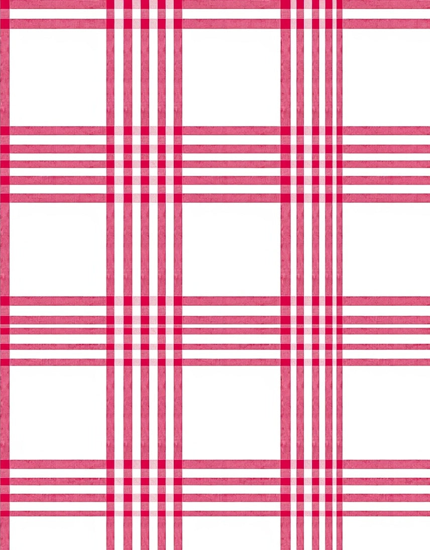 Classic Red Plaid Stripe Design Rug