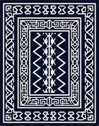 Navajo Inspired Geometric Pattern Rug