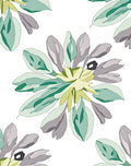 Abstract Floral Pattern With Green Tones Rug