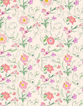 Delicate Pink Floral Pattern Rug