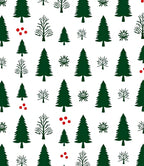 Forest Winter Evergreen Red Berry Landscape Rug