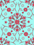 Floral Vines Red Pattern Rug