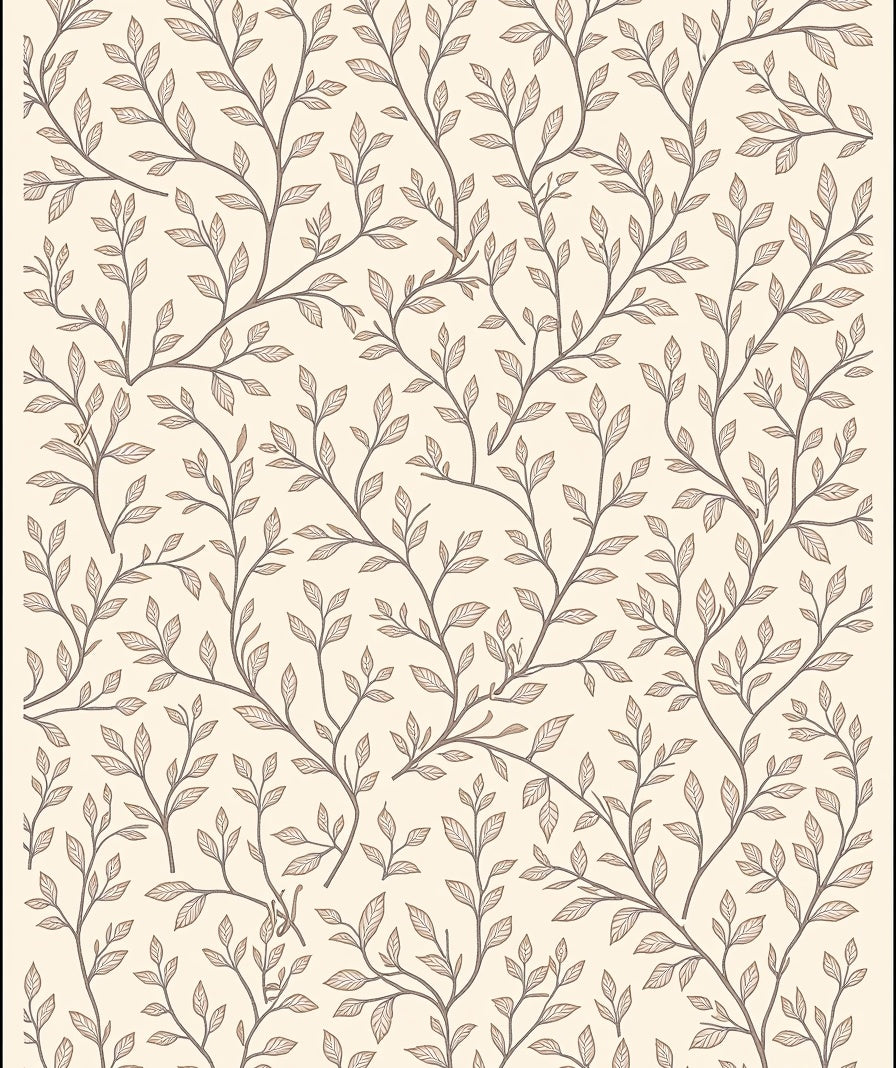 Delicate Vine Leaf Pattern Rug