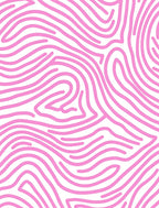 Abstract Pink Wavy Lines Rug