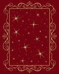 Crimson Gold Starry Night Frame Rug