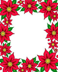 Vibrant Red Yellow Floral Border Rug