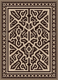 Intricate Geometric Dark Light Pattern Rug