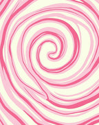 Pink Swirl Abstract Pattern Rug