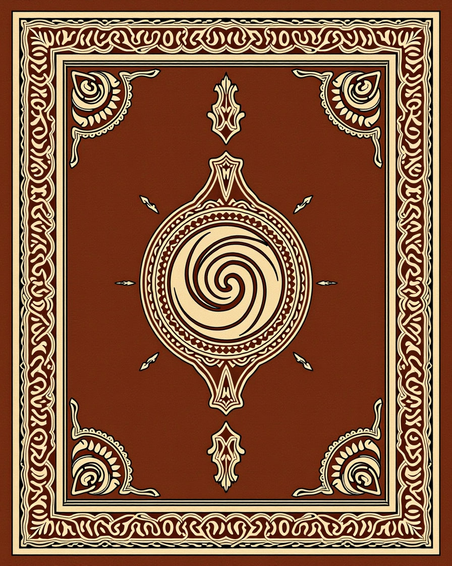 Ornate Swirl Central Medallion Rug