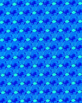 Geometric Blue Scales Pattern Rug
