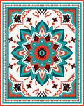 Mandala Floral Pattern Bright Colors Rug