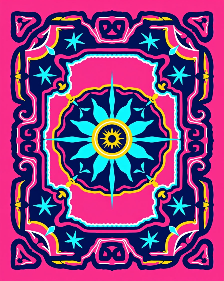 Bold Floral Sunburst Paisley Rug