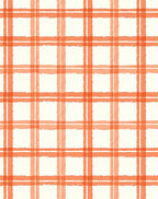 Orange Checked Pattern Rug