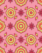 Vibrant Mandala Flower Pattern Rug