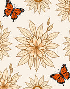 Monarch Butterfly Garden Art Rug