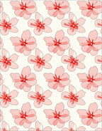 Delicate Pink Floral Pattern Rug