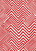 Red And White Geometric Abstract Rug