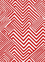 Red And White Geometric Abstract Rug