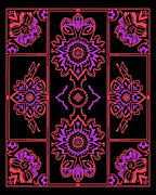 Floral Geometric Statement Rug