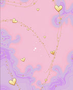 Golden Heart Swirls Pastel Pattern Rug
