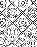 Abstract Black White Geometric Diamonds Rug