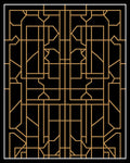 Modern Art Deco Geometric Pattern Rug