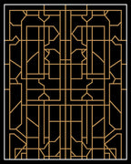 Modern Art Deco Geometric Pattern Rug