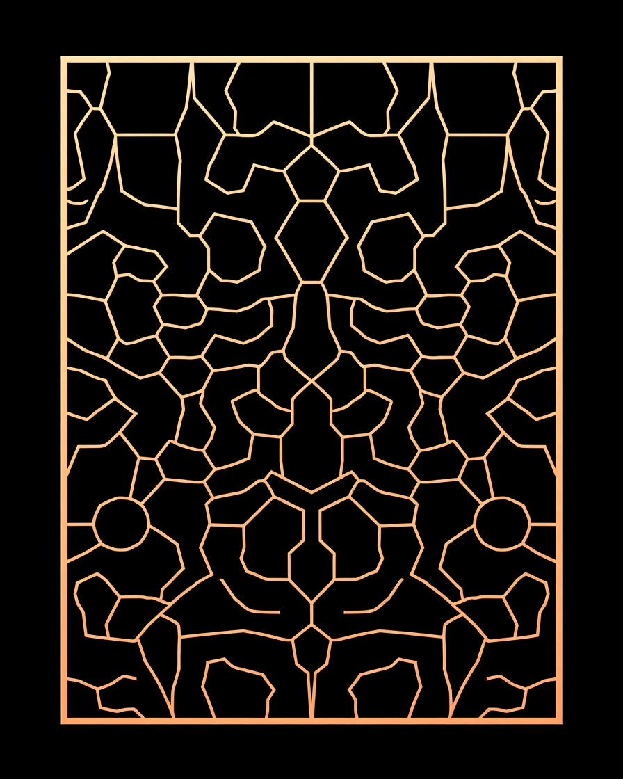 Geometric Network Pattern Rug