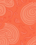 Coral Swirl Abstract Pattern Art Rug