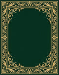 Ornate Gold Baroque Border Design Rug