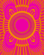 Radiant Geometric Sun And 4 Arms Rug