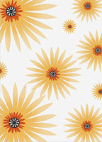 Retro Daisy Floral Pattern Rug