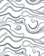Flowing Wave Pattern with Subtle Swirls Rug