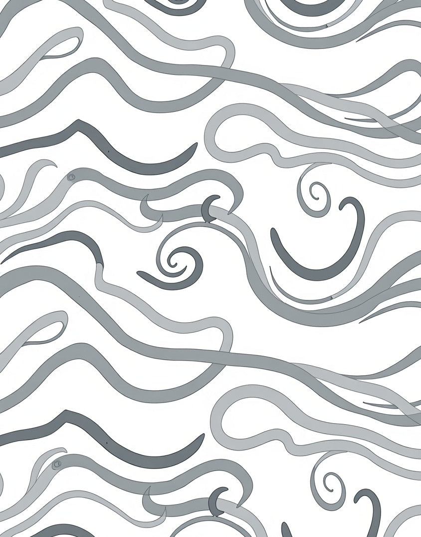 Flowing Wave Pattern with Subtle Swirls Rug