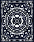 Intricate Mandala Floral Lace Pattern Rug