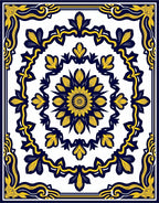 Ornate Floral Medallion Pattern Design Rug