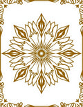 Elegant Floral Sunburst Motif Rug