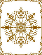Elegant Floral Sunburst Motif Rug