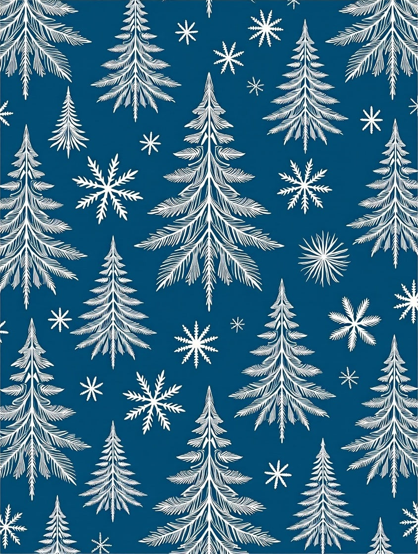 White Pine Forests and Snowflakes Rug