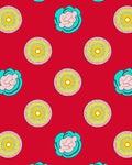 Retro Floral Sunburst Pattern Rug