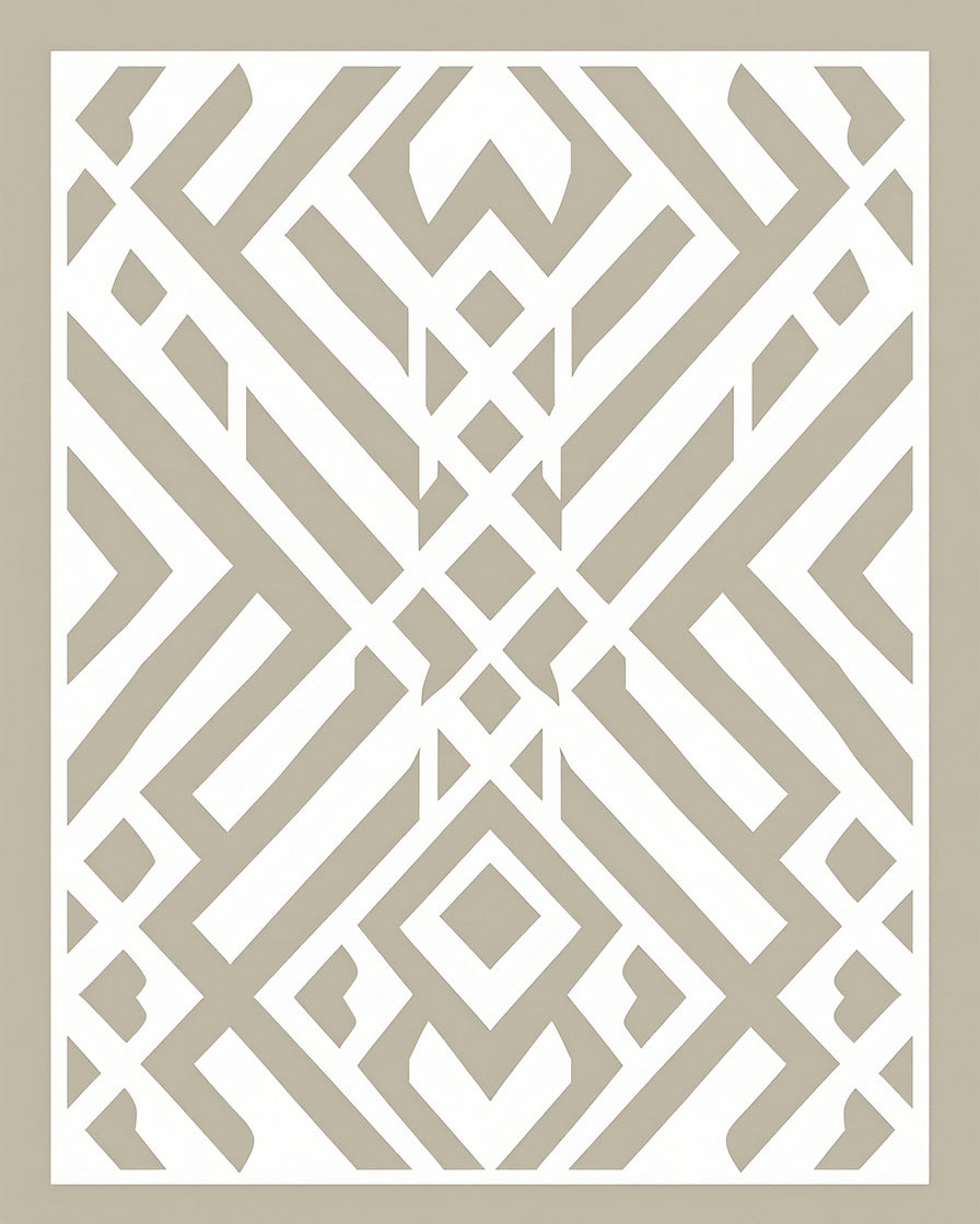 Geometric Diamond Stripe Pattern Rug