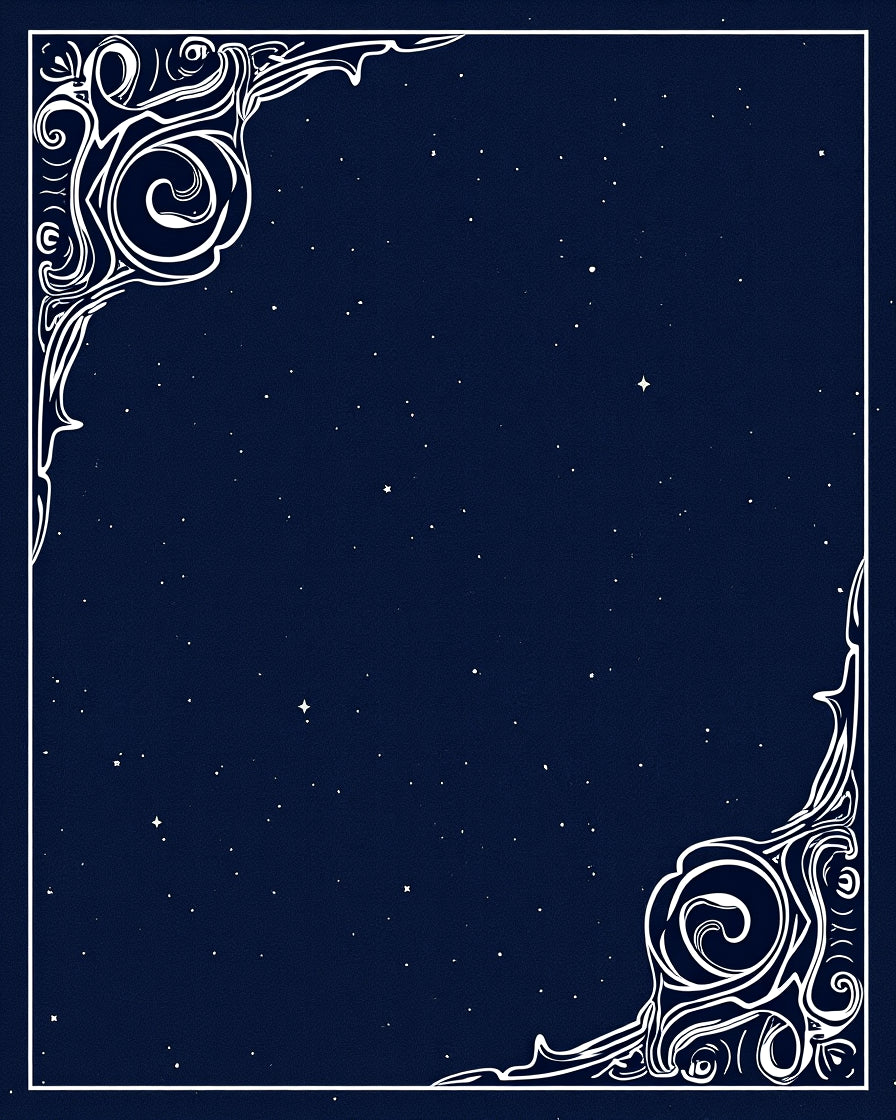 Celestial Swirls Starlight Pattern Rug