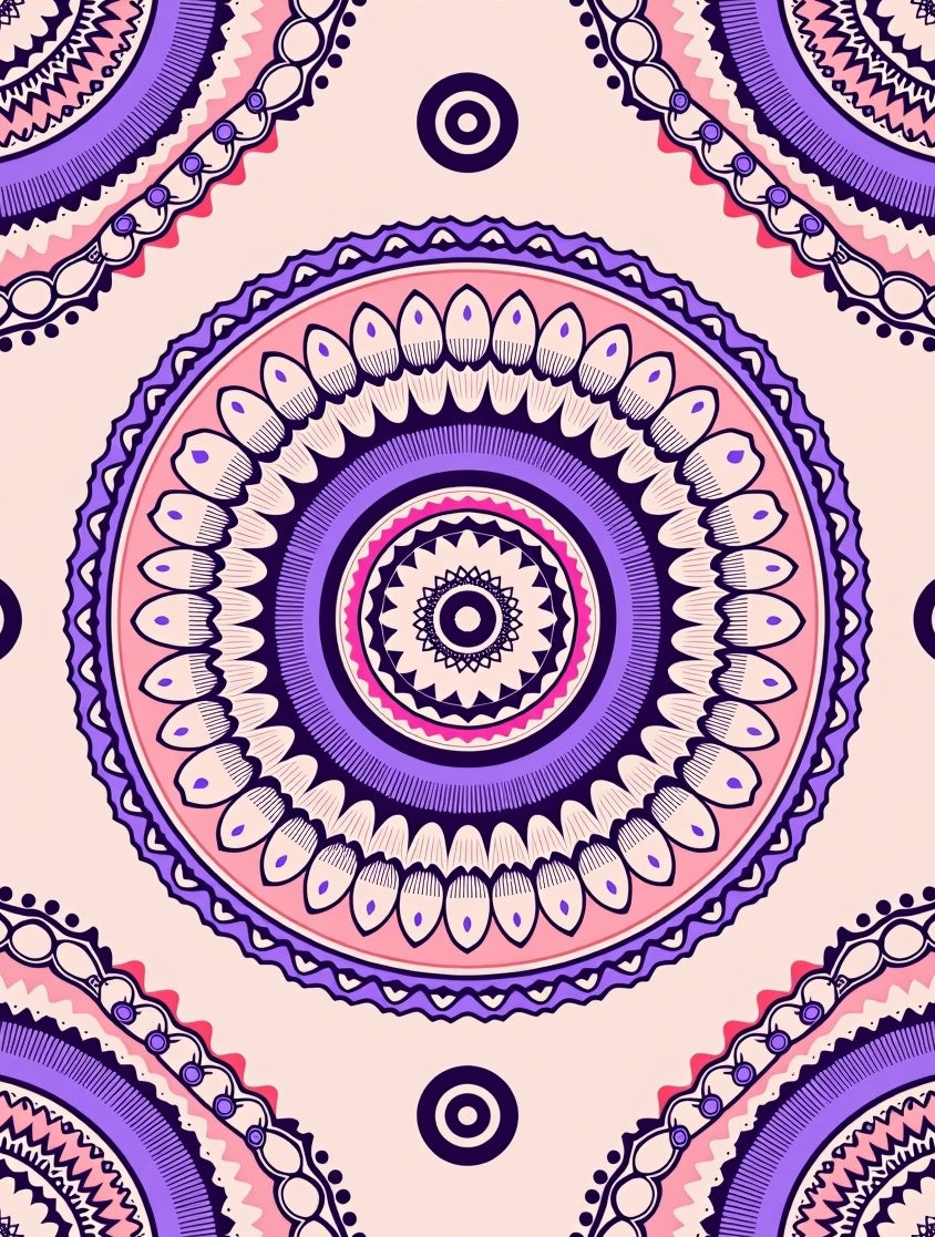 Mandala Pattern Decorative Boho Rug