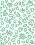 Mint Green Leaf Pattern Design Rug