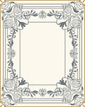 Elegant Floral Swirl Vintage Design Rug