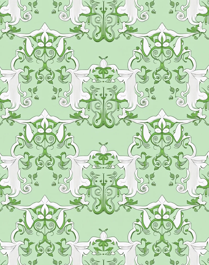 Art Nouveau Artful Floral Pattern Rug