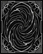 Ornate Swirl White On Black Design Rug