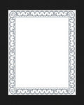 Ornate Gray Scrollwork Frame Rug