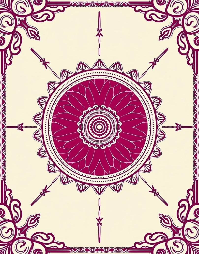 Mandala Design With Floral Accents Rug