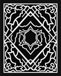 Intricate Black White Geometric Symmetry Rug